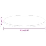 Casa si Gradina - Mobilier - Feronerie si accesorii mobila - Placa de masa Maro inchis Ø 90 x 2.5 cm Lemn de stejar masiv - Infinity.ro