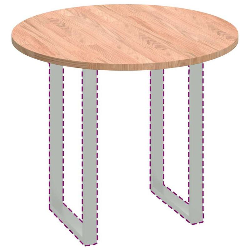 Casa si Gradina - Mobilier - Feronerie si accesorii mobila - Placa de masa Maro deschis Ø 90 x 2.5 cm Lemn de stejar masiv - Infinity.ro