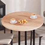 Casa si Gradina - Mobilier - Feronerie si accesorii mobila - Placa de masa Maro deschis Ø 90 x 2.5 cm Lemn de stejar masiv - Infinity.ro