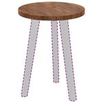 Casa si Gradina - Mobilier - Feronerie si accesorii mobila - Placa de masa Maro inchis Ø 40 x 2.5 cm Lemn de stejar masiv - Infinity.ro