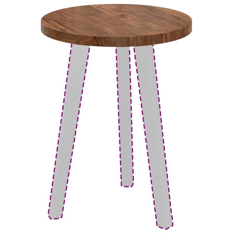 Casa si Gradina - Mobilier - Feronerie si accesorii mobila - Placa de masa Maro inchis Ø 40 x 2.5 cm Lemn de stejar masiv - Infinity.ro