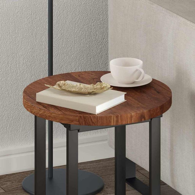 Casa si Gradina - Mobilier - Feronerie si accesorii mobila - Placa de masa Maro inchis Ø 40 x 2.5 cm Lemn de stejar masiv - Infinity.ro