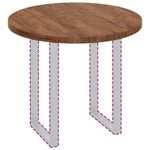 Casa si Gradina - Mobilier - Feronerie si accesorii mobila - Placa de masa Maro inchis Ø 90 x 4 cm Lemn de stejar masiv - Infinity.ro