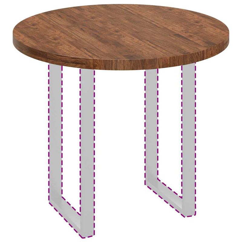 Casa si Gradina - Mobilier - Feronerie si accesorii mobila - Placa de masa Maro inchis Ø 90 x 4 cm Lemn de stejar masiv - Infinity.ro