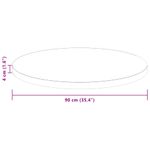 Casa si Gradina - Mobilier - Feronerie si accesorii mobila - Placa de masa Maro inchis Ø 90 x 4 cm Lemn de stejar masiv - Infinity.ro