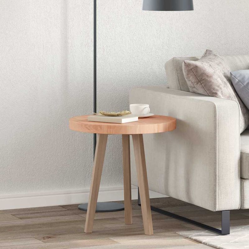 Casa si Gradina - Mobilier - Feronerie si accesorii mobila - Placa de masa Maro deschis Ø 50 x 4 cm Lemn de stejar masiv - Infinity.ro