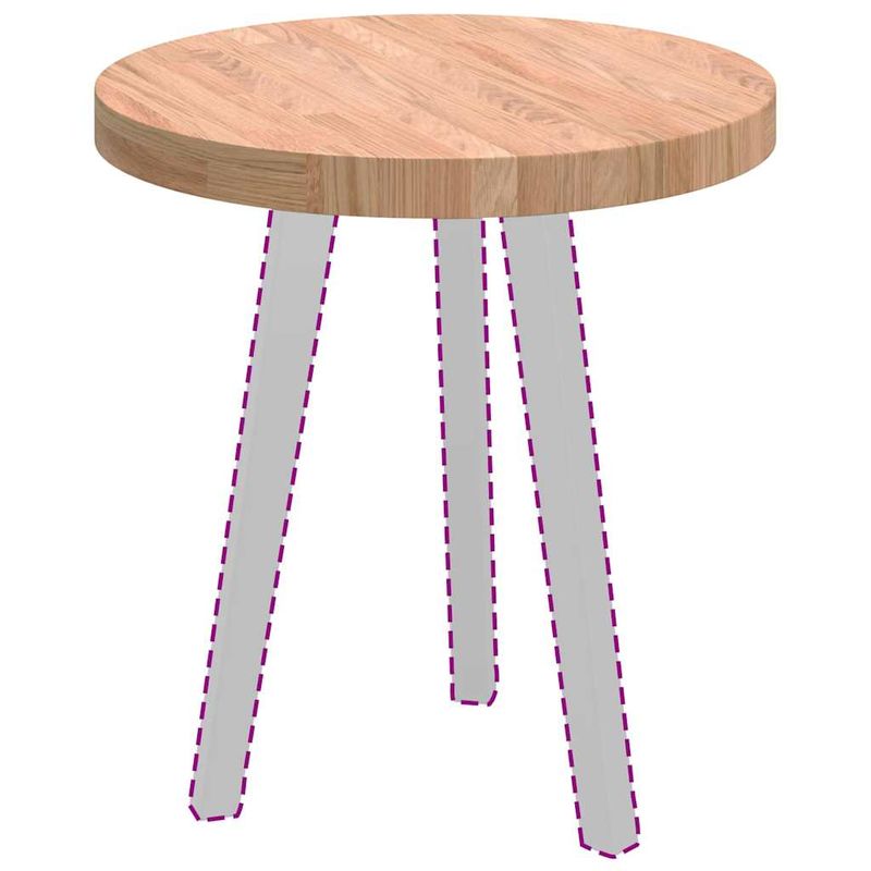 Casa si Gradina - Mobilier - Feronerie si accesorii mobila - Placa de masa Maro deschis Ø 50 x 4 cm Lemn de stejar masiv - Infinity.ro