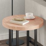 Casa si Gradina - Mobilier - Feronerie si accesorii mobila - Placa de masa Maro deschis Ø 50 x 4 cm Lemn de stejar masiv - Infinity.ro