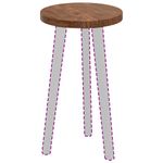 Casa si Gradina - Mobilier - Feronerie si accesorii mobila - Placa de masa Maro inchis Ø 30 x 2.5 cm Lemn de stejar masiv - Infinity.ro