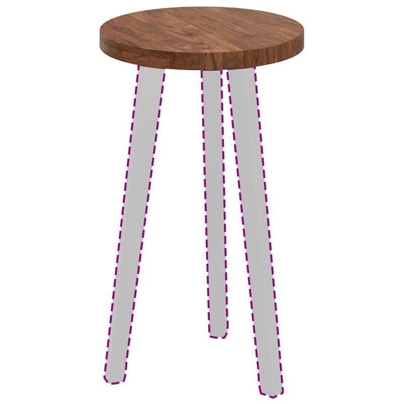 Casa si Gradina - Mobilier - Feronerie si accesorii mobila - Placa de masa Maro inchis Ø 30 x 2.5 cm Lemn de stejar masiv - Infinity.ro