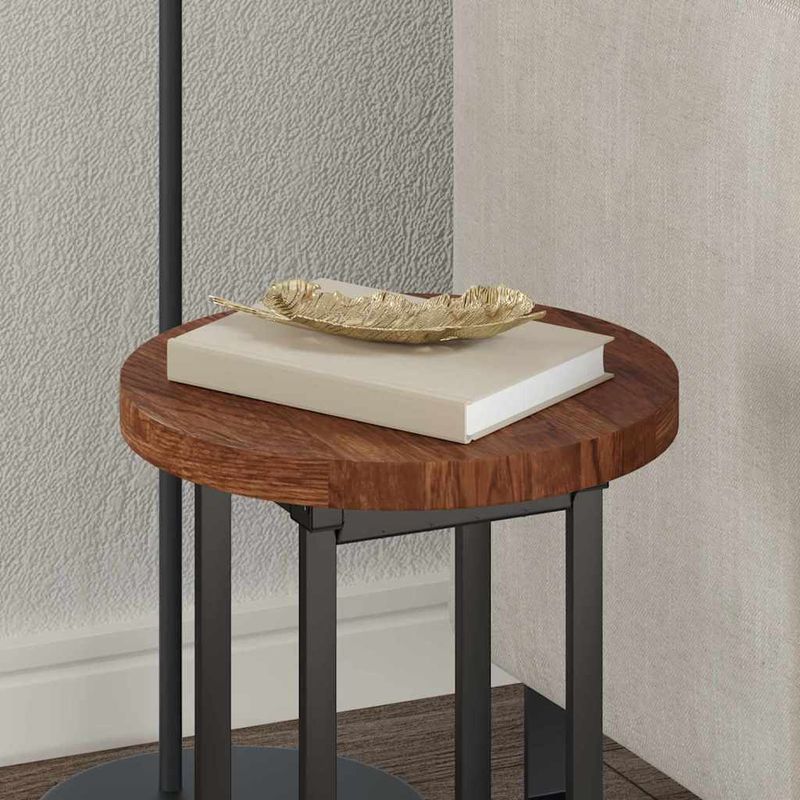 Casa si Gradina - Mobilier - Feronerie si accesorii mobila - Placa de masa Maro inchis Ø 30 x 2.5 cm Lemn de stejar masiv - Infinity.ro