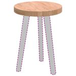 Casa si Gradina - Mobilier - Feronerie si accesorii mobila - Placa de masa Maro deschis Ø 40 x 4 cm Lemn de stejar masiv - Infinity.ro