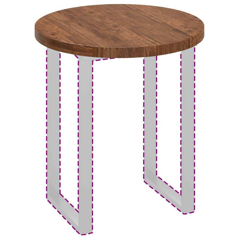 Casa si Gradina - Mobilier - Feronerie si accesorii mobila - Placa de masa Maro inchis Ø 70 x 4 cm Lemn de stejar masiv - Infinity.ro