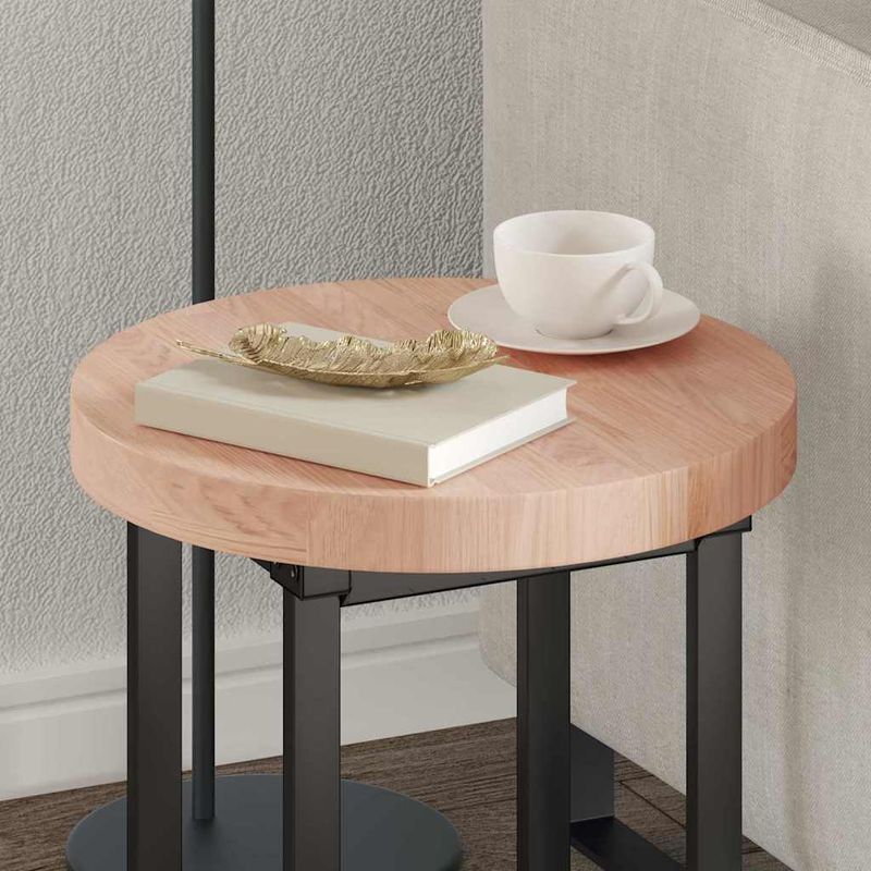 Casa si Gradina - Mobilier - Feronerie si accesorii mobila - Placa de masa Maro deschis Ø 40 x 4 cm Lemn de stejar masiv - Infinity.ro