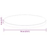 Casa si Gradina - Mobilier - Feronerie si accesorii mobila - Placa de masa Maro inchis Ø 70 x 4 cm Lemn de stejar masiv - Infinity.ro