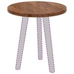 Casa si Gradina - Mobilier - Feronerie si accesorii mobila - Placa de masa Maro inchis Ø 50 x 2.5 cm Lemn de stejar masiv - Infinity.ro