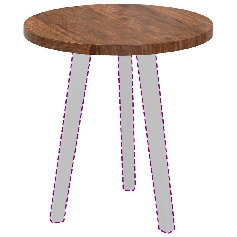 Casa si Gradina - Mobilier - Feronerie si accesorii mobila - Placa de masa Maro inchis Ø 50 x 2.5 cm Lemn de stejar masiv - Infinity.ro