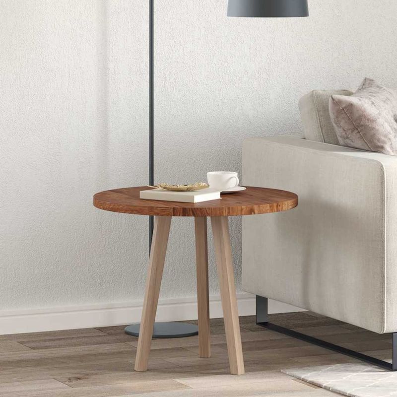 Casa si Gradina - Mobilier - Feronerie si accesorii mobila - Placa de masa Maro inchis Ø 60 x 2.5 cm Lemn de stejar masiv - Infinity.ro