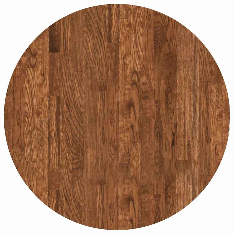 Casa si Gradina - Mobilier - Feronerie si accesorii mobila - Placa de masa Maro inchis Ø 60 x 2.5 cm Lemn de stejar masiv - Infinity.ro
