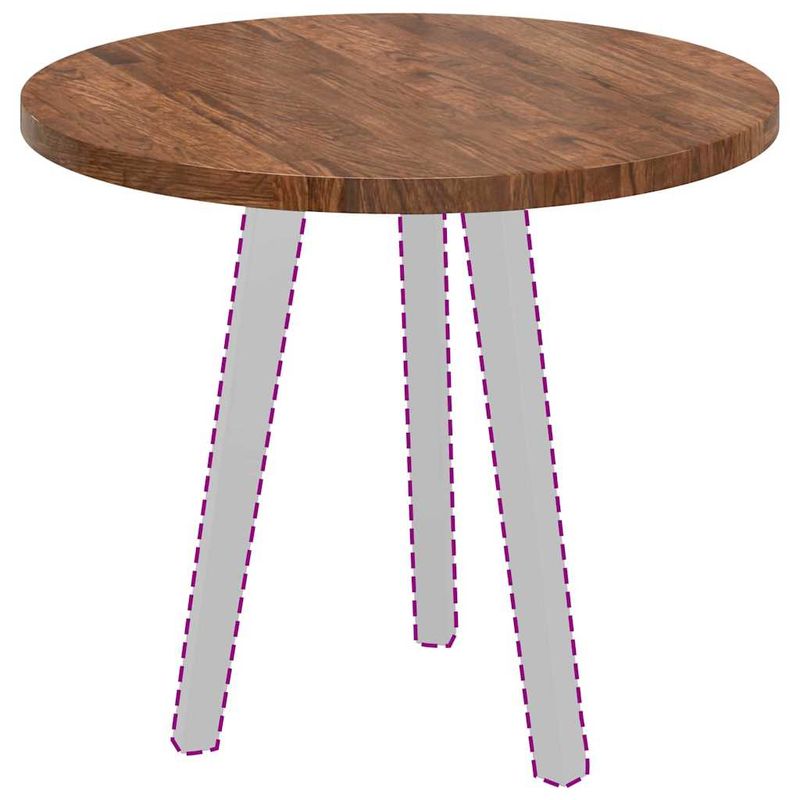 Casa si Gradina - Mobilier - Feronerie si accesorii mobila - Placa de masa Maro inchis Ø 60 x 2.5 cm Lemn de stejar masiv - Infinity.ro