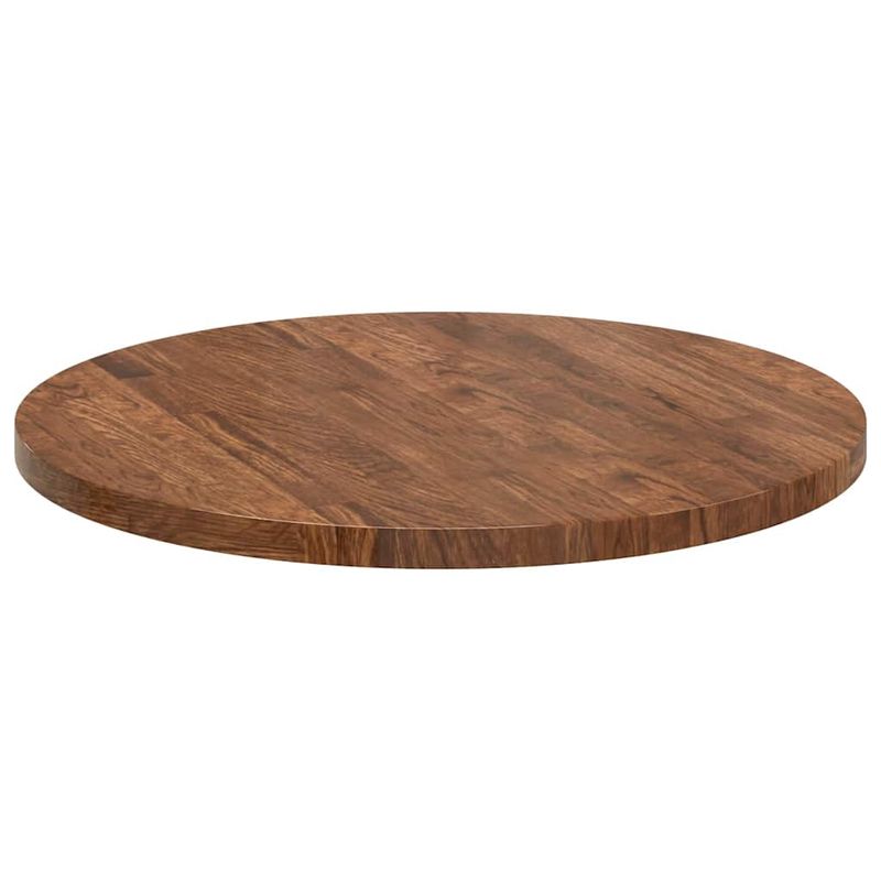 Casa si Gradina - Mobilier - Feronerie si accesorii mobila - Placa de masa Maro inchis Ø 60 x 2.5 cm Lemn de stejar masiv - Infinity.ro