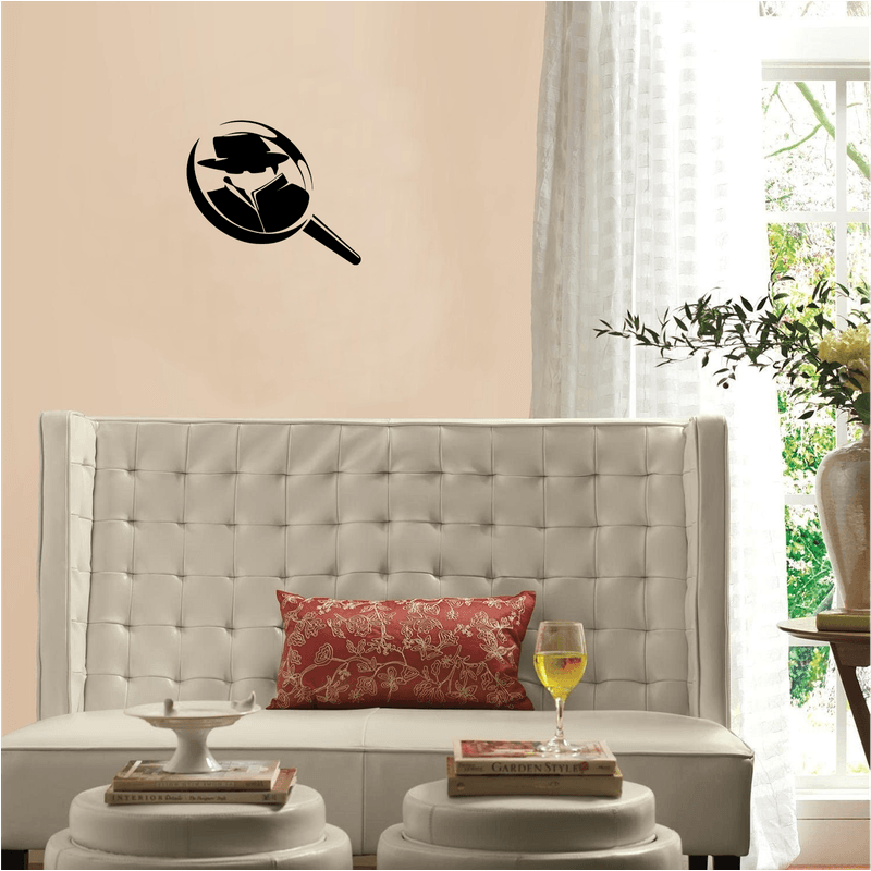 Casa si Gradina - Decoratiuni - Decoratiuni perete - Decor perete Detectiv in Lupa HH731 din lemn - 20 L x 36 H (cm) - Infinity.ro