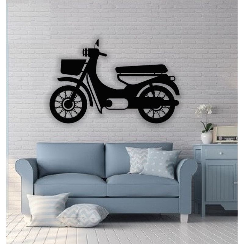 Casa si Gradina - Decoratiuni - Decoratiuni perete - Decor perete Personalizabil Scuter HHH393 din lemn - 29 L x 19 H (cm) - Infinity.ro