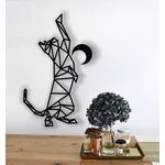 Casa si Gradina - Decoratiuni - Decoratiuni perete - Decor perete Personalizabil Pisica si Luna HHH164 din lemn - 35 L x 58 H (cm) - Infinity.ro