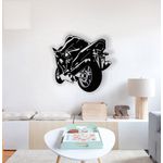 Casa si Gradina - Decoratiuni - Decoratiuni perete - Decor perete Personalizabil Motociclist HHH259 din lemn - 39 L x 38 H (cm) - Infinity.ro