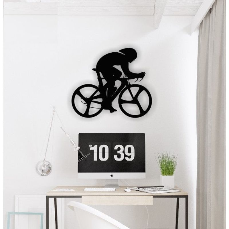 Casa si Gradina - Decoratiuni - Decoratiuni perete - Decor perete Personalizabil Biciclist Viteza HHH256 din lemn - 33 L x 29 H (cm) - Infinity.ro
