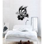 Casa si Gradina - Decoratiuni - Decoratiuni perete - Decor perete Personalizabil Fluture pe Floare HHH252 din lemn - 29 L x 34 H (cm) - Infinity.ro