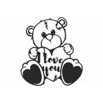 Casa si Gradina - Decoratiuni - Decoratiuni perete - Decor perete Personalizabil Urs cu Inima HHH276 din lemn - 38 L x 42 H (cm) - Infinity.ro