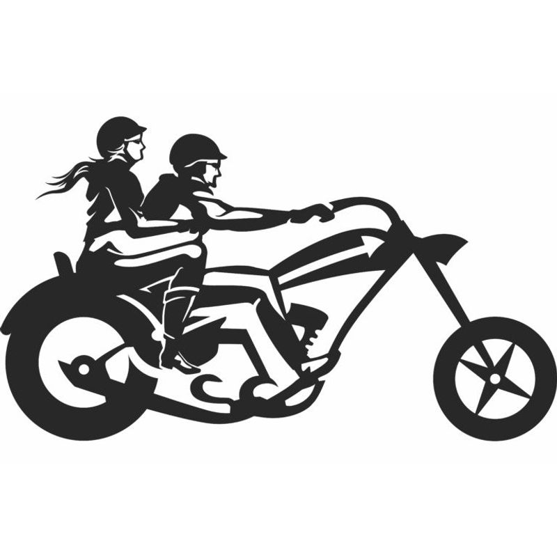 Casa si Gradina - Decoratiuni - Decoratiuni perete - Decor perete Personalizabil Cuplu Pe Motocicleta HHH355 din lemn - 29 L x 17 H (cm) - Infinity.ro