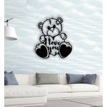 Casa si Gradina - Decoratiuni - Decoratiuni perete - Decor perete Personalizabil Urs cu Inima HHH276 din lemn - 26 L x 29 H (cm) - Infinity.ro