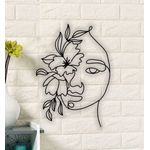 Casa si Gradina - Decoratiuni - Decoratiuni perete - Decor perete Personalizabil Doamna din Flori HHH412 din lemn - 26 L x 36 H (cm) - Infinity.ro