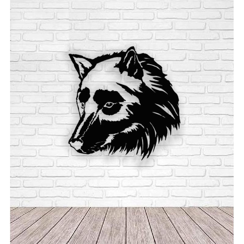 Casa si Gradina - Decoratiuni - Decoratiuni perete - Decor perete Personalizabil Cap de Lup HHH452 din lemn - 29 L x 29 H (cm) - Infinity.ro