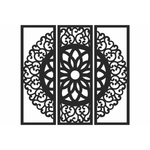 Casa si Gradina - Decoratiuni - Decoratiuni perete - Decor perete Personalizabil 3 Parti Mandala HHH529 din lemn - 60 L x 58 H (cm) - Infinity.ro