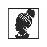 Casa si Gradina - Decoratiuni - Decoratiuni perete - Decor perete Personalizabil Doamna Afro HHH109 din lemn - 38 L x 38 H (cm) - Infinity.ro