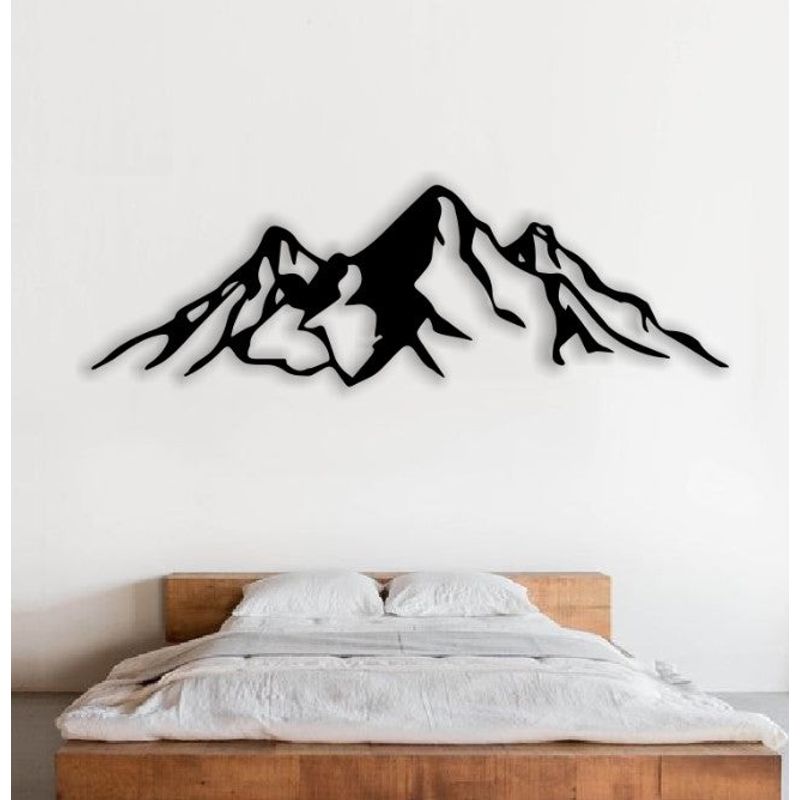 Casa si Gradina - Decoratiuni - Decoratiuni perete - Decor perete Personalizabil Munte HHH491 din lemn - 58 L x 18 H (cm) - Infinity.ro
