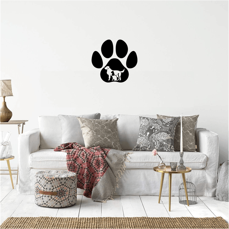 Casa si Gradina - Decoratiuni - Decoratiuni perete - Decor perete Catel si Pisica HH693 din lemn - 39 L x 37 H (cm) - Infinity.ro