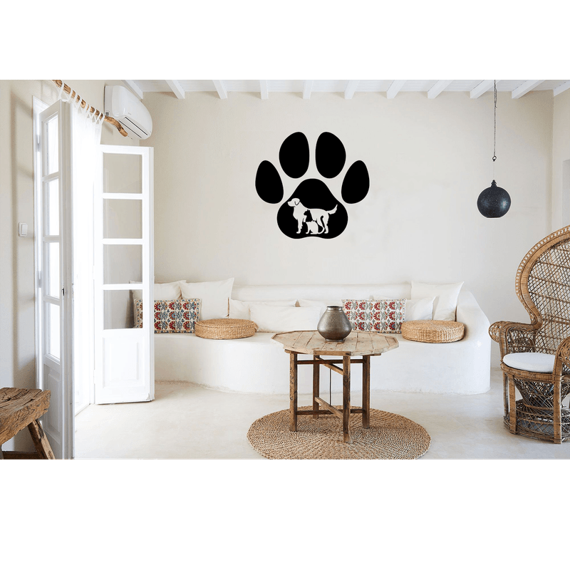 Casa si Gradina - Decoratiuni - Decoratiuni perete - Decor perete Catel si Pisica HH693 din lemn - 39 L x 37 H (cm) - Infinity.ro