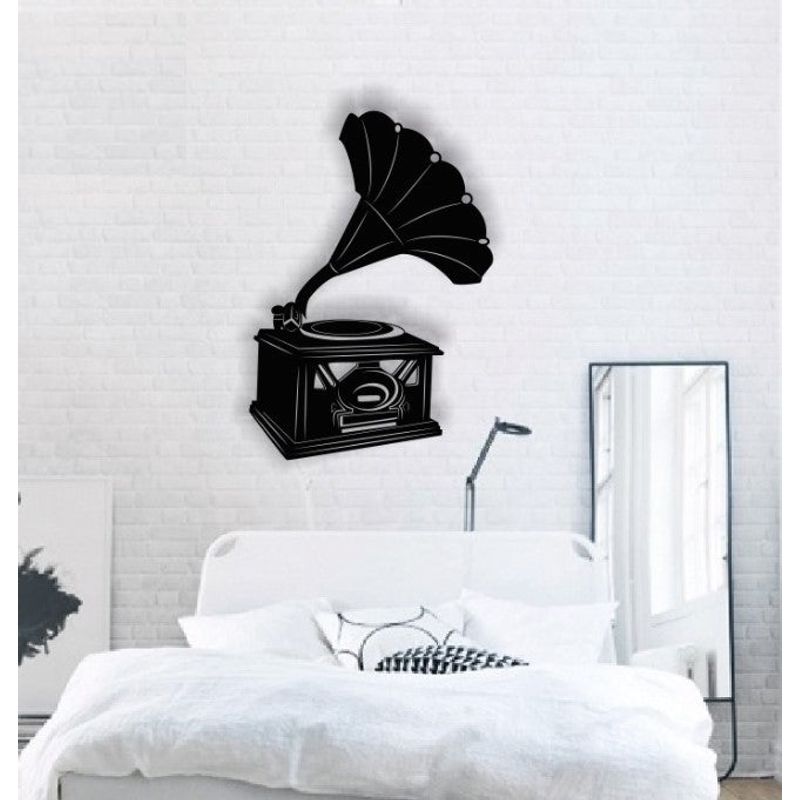 Casa si Gradina - Decoratiuni - Decoratiuni perete - Decor perete Personalizabil Fonograf din lemn - 20 L x 29 H (cm) - Infinity.ro