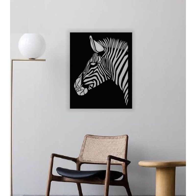 Casa si Gradina - Decoratiuni - Decoratiuni perete - Decor perete Personalizabil Cap de Zebra din lemn - 38 L x 47 H (cm) - Infinity.ro