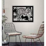 Casa si Gradina - Decoratiuni - Decoratiuni perete - Decor perete Personalizabil Tigru Siberian HHH525 din lemn - 49 L x 38 H (cm) - Infinity.ro