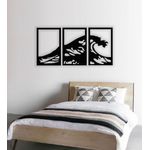 Casa si Gradina - Decoratiuni - Decoratiuni perete - Decor perete Personalizabil 3 Parti Valuri HHH521 din lemn - 76 L x 38 H (cm) - Infinity.ro