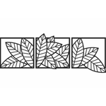 Casa si Gradina - Decoratiuni - Decoratiuni perete - Decor perete Personalizabil 3 Parti Frunze de Flori HHH535 din lemn - 111 L x 38 H (cm) - Infinity.ro