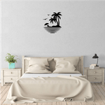 Casa si Gradina - Decoratiuni - Decoratiuni perete - Decor perete Palmier HH694 din lemn - 27 L x 30 H (cm) - Infinity.ro