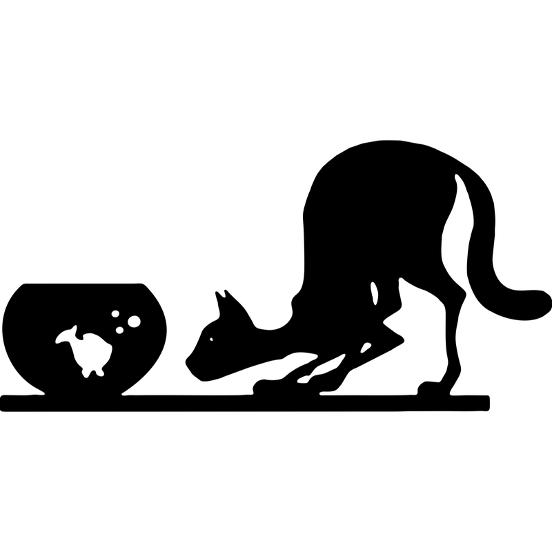 Casa si Gradina - Decoratiuni - Decoratiuni perete - Decor perete Pisica HH767 din lemn - 33 L x 16 H (cm) - Infinity.ro