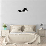 Casa si Gradina - Decoratiuni - Decoratiuni perete - Decor perete Pisica HH767 din lemn - 33 L x 16 H (cm) - Infinity.ro