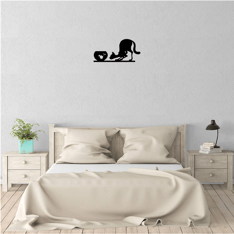 Casa si Gradina - Decoratiuni - Decoratiuni perete - Decor perete Pisica HH767 din lemn - 33 L x 16 H (cm) - Infinity.ro